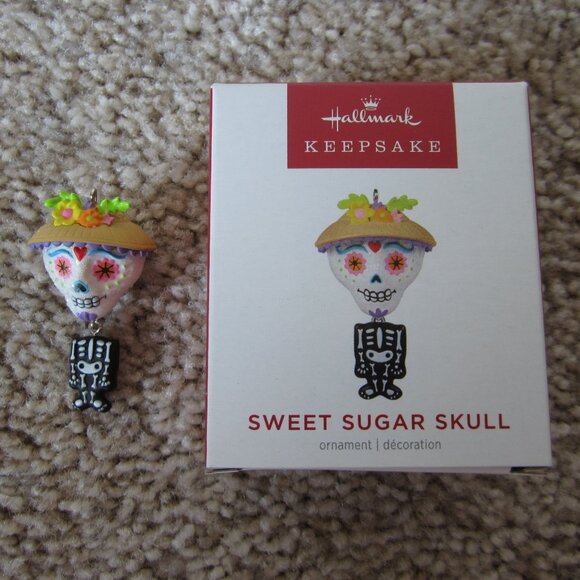 Hallmark Other - Sweet Sugar Skull skeleton 2022 Hallmark ornament